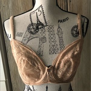 Lace bra-beige